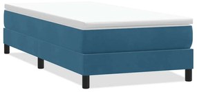 Κρεβάτι Boxspring χωρίς Στρώμα Σκούρο Μπλε 80x220 εκ. Βελούδινο - Μπλε