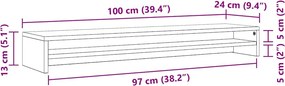 vidaXL Βάση Οθονών Sonoma Δρυς 100 x 24 x 13 εκ. από Επεξ. Ξύλο