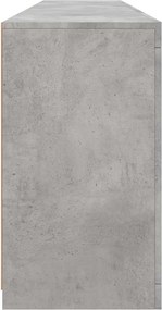 vidaXL Ντουλάπι με LED Γκρι Σκυροδέματος 181,5x37x67 εκ.