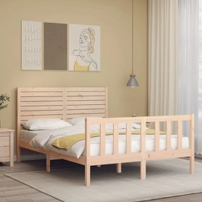 vidaXL Σκελετός Κρεβατιού Χωρίς Στρώμα 120x200 εκ Μασίφ Ξύλο Πεύκου