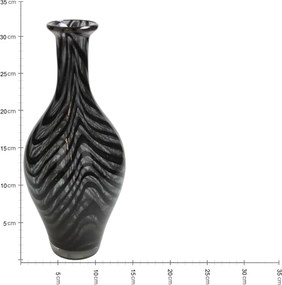 Βάζο ArteLibre Μαύρο Γυαλί 14x14x32.5cm