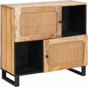 vidaXL Πλαϊνό γραφείο Καφέ 80 x 33 x 75 εκ Στερεό ξύλο μάνγκο