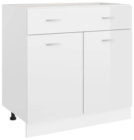 vidaXL Ντουλάπι Νεροχύτη Lyon Γυαλιστερό Λευκό 80x46x81,5εκ.