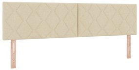 vidaXL LED Κεφαλάρι  Σχεδιασμός Διαμαντιών Κρεμ 180 εκ. Ύφασμα