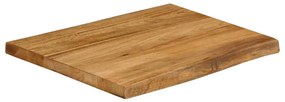 vidaXL Επιφάνεια Τραπεζιού 80x80x2,5 εκ. Live Edge Μασίφ Ξύλο Μάνγκο