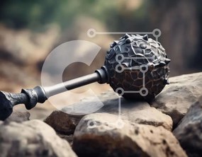 Intra Συλλεκτικό Ξύλινο Παζλ Plywood  4mm - Metal Key on Rocks Σε Ξύλινο Κουτί - Διαστάσεις: 10x10 cm – 25 κομμάτια