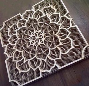 Intra απο ξύλο plywood 3mm-4mm πάχος – Τετράγωνο σχήμα Mandala Art Design 40x40 cm INTRAVECTRY-MY542373 INTRAVECTRY-MY542373