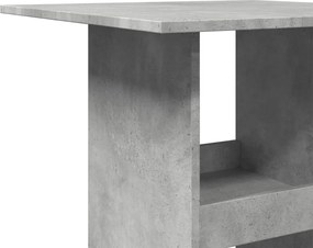 vidaXL Τραπέζι Μπαρ με Ράφια Γκρι Σκυρ. 60x60x102 εκ. Επεξεργ. Ξύλο