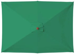 vidaXL Ομπρέλα Κήπου Πράσινη 150 x 200 εκ. με Ξύλινο Ιστό
