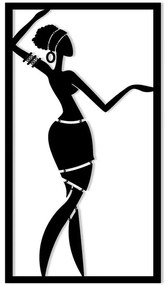 Διακοσμητικό Τοίχου African 579LDN1144 35x70cm Black Wallity Metal