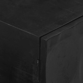 Έπιπλο Τηλεόρασης Μαύρο 110x30x40εκ.Μασίφ Ξύλο Μάνγκο &amp; Σίδηρος - Μαύρο