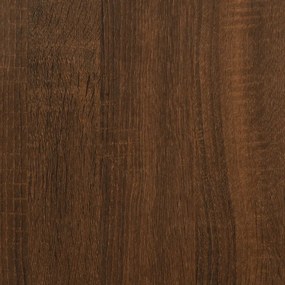 vidaXL Ραφιέρα Τοίχου με 3 Ράφια Καφέ Δρυς 30x25x100 εκ. Επεξεργ. Ξύλο