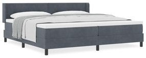 vidaXL Κρεβάτι Box Spring με Στρώμα  Ανθρακί 200x200 εκ Βελούδο