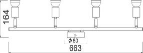 Σποτ Πολύφωτο Aca Trinity MC634BK4 Black Matt