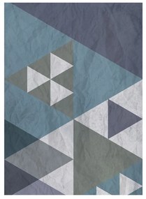 Φωτοταπετσαρία - Blue patchwork 50x1000