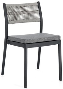 Καρέκλα Alvin Εξωτερικού Χώρου  Ύφασμα Γκρι 49,5x52,5x82εκ. - Γκρι