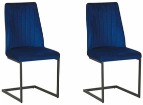 Καρέκλα Berwyn 1767, Μπλε, Μαύρο, 95x47x50cm, 7 kg, Ταπισερί, Μεταλλικά, Μερικώς συναρμολογημένο | Epipla1.gr