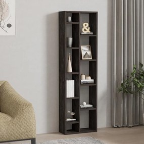 Βιβλιοθήκη Minicu σκούρο καρυδί 44,4x19,6x150 εκ. 44.4x19.6x150 εκ.