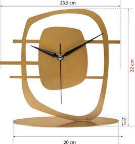 Διακοσμητικό Ρολόι Χρυσό MACERIE 24x1,5x22