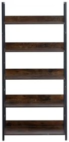 VEVOR Metal Bookshelf Rustic Bookcase 5-Tier for Living room Bedroom &amp; Office