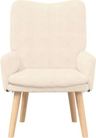 vidaXL Πολυθρόνα Κρεμ 63 x 67 x 94 εκ. ύφασμα