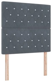 vidaXL Βελούδινο Κεφαλάρι Argyle Σκούρο γκρι 100 cm Βελούδο