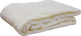 Κουβέρτα Βελουτέ Μονή (160x220) Anna Riska Unicolour Velour Ιβουάρ