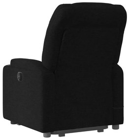 vidaXL Πολυθρόνα Μασάζ Ανακλινόμενη με Ανύψωση Μαύρη Υφασμάτινη