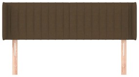 vidaXL Κεφαλάρι με Πτερύγια Σκούρο Καφέ 147x16x78/88 εκ. Υφασμάτινο