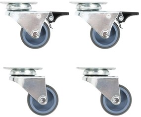 vidaXL Ρόδες Περιστρεφόμενες Διπλές 4 τεμ. 50 χιλ.