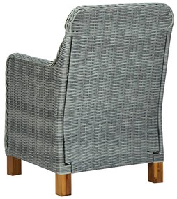 vidaXL Σετ Τραπεζαρίας Κήπου 9 Τεμαχίων Ανοιχτό Γκρι