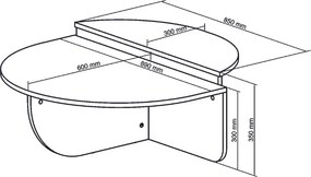 Τραπεζάκι σαλονιού Nilvia Megapap χρώμα sapphire oak Ø85x35εκ.