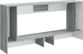 vidaXL Τραπέζι κονσόλας Ριγέ Γκρι Σονομά 155 x 29 x 74 εκ.