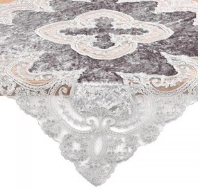 ΤΡΑΠΕΖΟΜΑΝΤΗΛΟ FYLLIANA ΜΠΛΕ-ΓΚΡΙ ΧΡΩΜΑ 85x85εκ 374-126-894