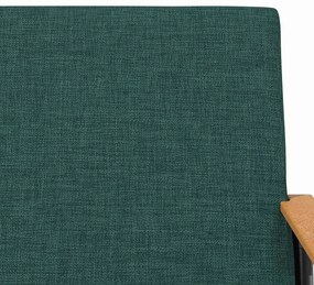 vidaXL Πολυθρόνα Σκούρο Πράσινο 59 x 75 x 78 εκ ύφασμα