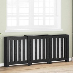 vidaXL Κάλυμμα Θερμαντήρα  Μαύρη Δρυς 205x21.5x83.5 εκ. Μηχανικά Ξύλο