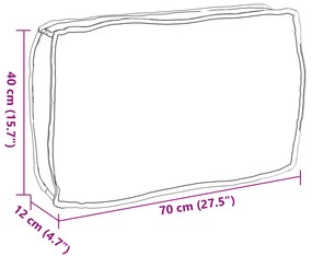 vidaXL Μαξιλάρι Παλέτας για Πλάτη Μπεζ 70x40x12 εκ. Υφασμα Oxford
