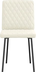 vidaXL Καρέκλες Τραπεζαρίας 4 τεμ. Κρεμ Βελούδινες