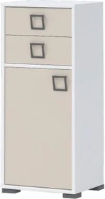 Ντουλάπι Riddle 1D2S-Λευκό-Sand