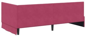vidaXL Κρεβάτι Γωνίας με κεφαλάρι Μπορντό 90 x 200 cm Βελούδο