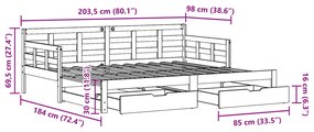 ΚΑΝΑΠΕΣ ΚΡΕΒΑΤΙ ΣΥΡΟΜΕΝΟΣ ΧΩΡΙΣ ΣΤΡΩΜΑ 90X200 ΕΚ. &amp; ΣΥΡΤΑΡΙΑ 3302255