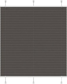vidaXL Πλισέ περσίδα Μαύρο 120x100 cm Πλάτος υφάσματος 119,4 cm