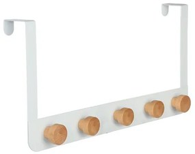 Estia Κρεμάστρα Πόρτας 5 Θέσεις 20x2.5x40cm Μεταλλική Λευκή 02-18290