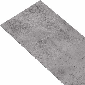 vidaXL Πλάκες Δαπέδου 36 pcs Καφέ Τσιμέντο 5,02 m² PVC