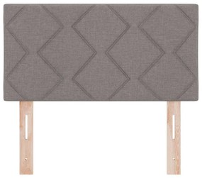 vidaXL Κεφαλάρι με φώτα λωρίδας LED με κεφαλάρι Taupe 80 cm ύφασμα