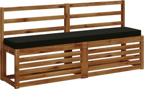 vidaXL Μαξιλάρια Πάγκου 2 Τεμαχίων VUGHT 2 pcs 100% Πολυεστέρας Μαύρο