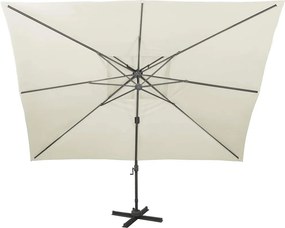 vidaXL Ομπρέλα Κήπου με Διπλή Επιφάνεια Άμμου 400x300 εκ.