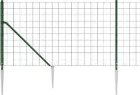 vidaXL Συρματόπλεγμα Περίφραξης Πράσινο 0,8 x 25 μ. με Καρφωτές Βάσεις