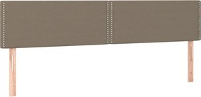 vidaXL Κρεβάτι Boxspring με Στρώμα Taupe 200x200 εκ. Υφασμάτινο
