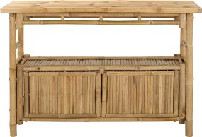 vidaXL Τραπέζι κονσόλας με ράφι Φυσικό 110 x 35 x 75 cm Μπαμπού